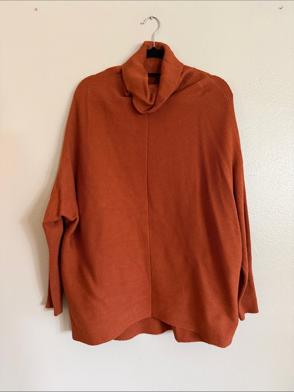Women's Rust Turtleneck Pullover Sweater